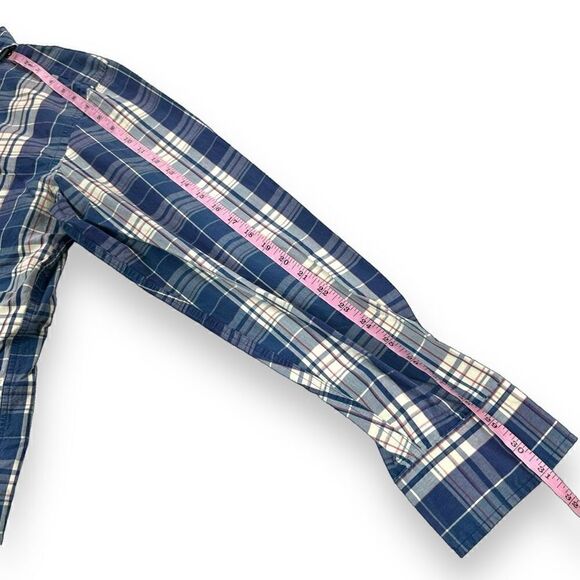 J. Crew Shirt Mens Size Large‎ L Blue Plaid Tailored Fit Long Sleeve Button Down - Picture 10 of 10